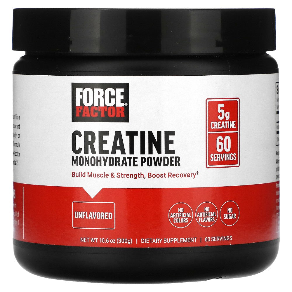 Force Factor Creatine Monohydrate Powder, Unflavored, 10.6 Oz (300 G)