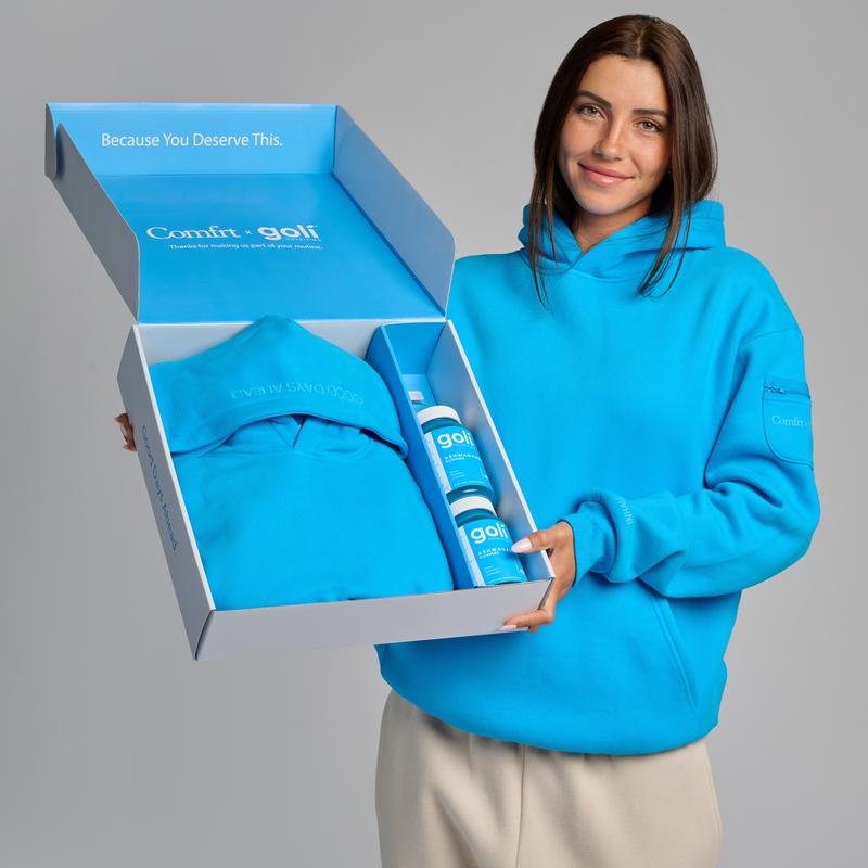 [Goli x Comfrt Wellness Bundle - 2 Bottles of Ashwagandha & Vitamin D Gummy, Mixed Berry, KSM-66, Vegan, Plant Based, Non-GMO, Gluten-Free & Gelatin Free. America's #1 Ashwagandha Brand & Comfrt Hoodie]|TikTok Shop Sales Analysis | FastMoss